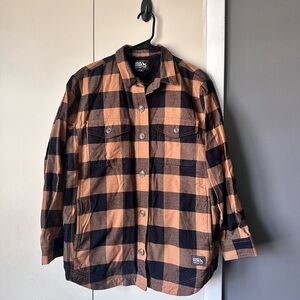 Eddie Bauer Faux Fur Flannel Jacket